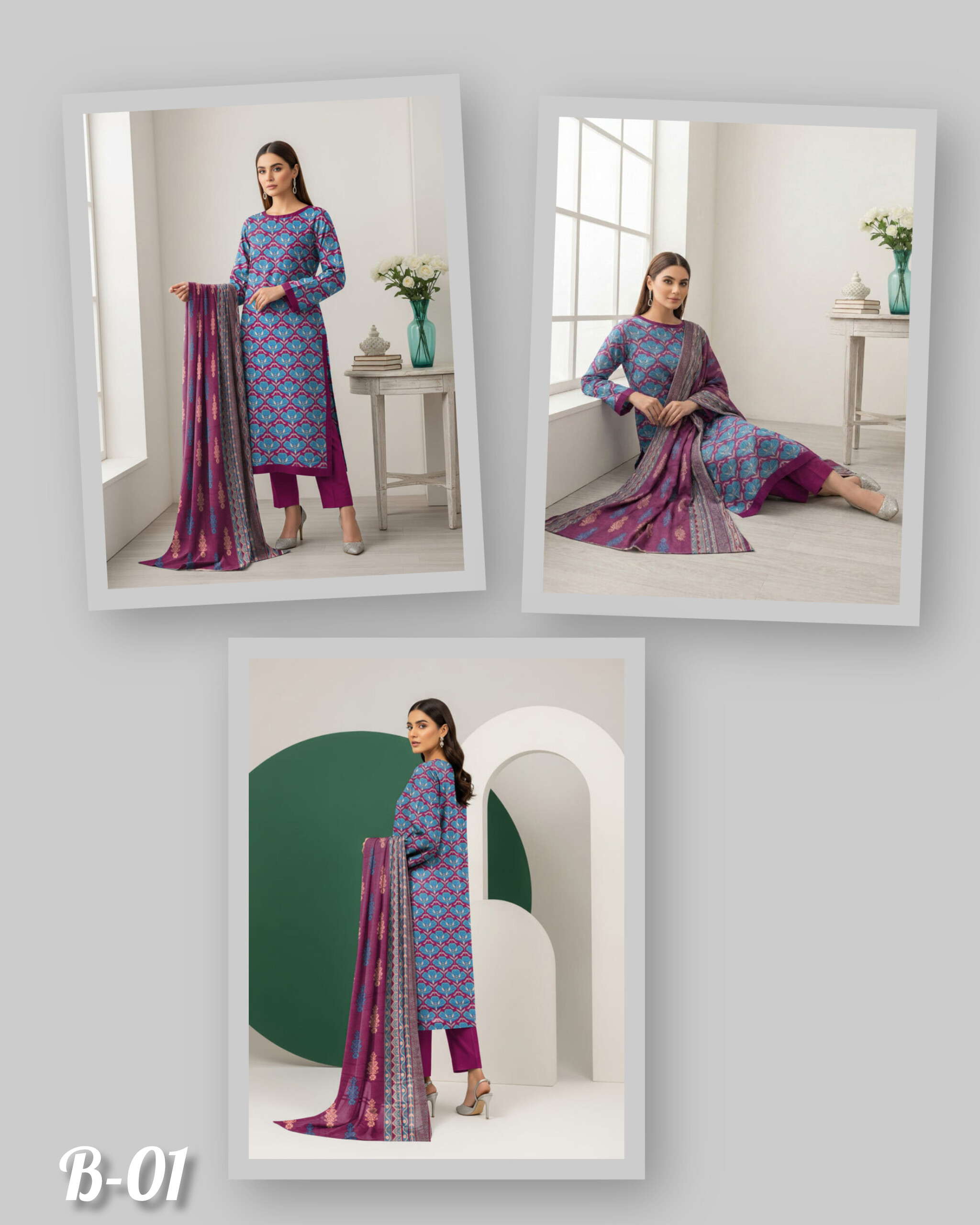 BISMA BY FIZA NOOR LAWN (vol-6) B-01