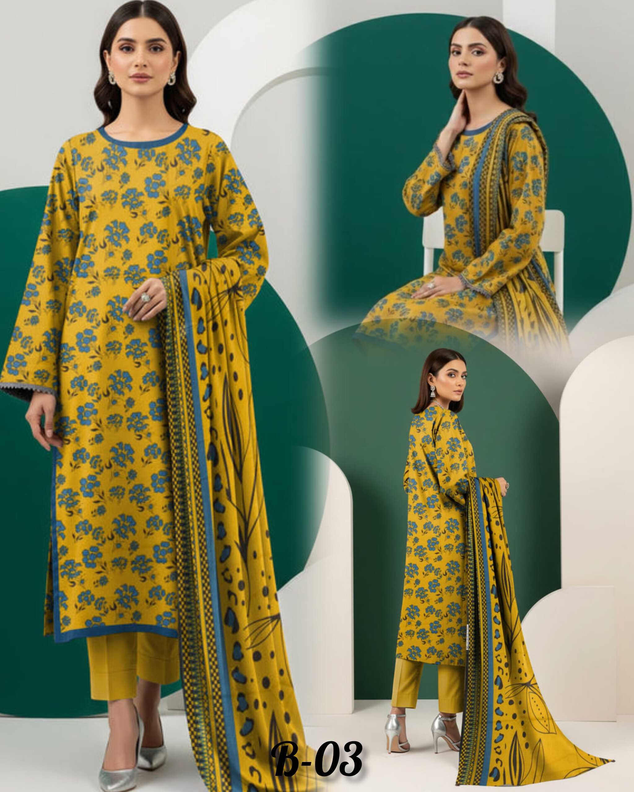 BISMA BY FIZA NOOR LAWN (vol-6) B-03