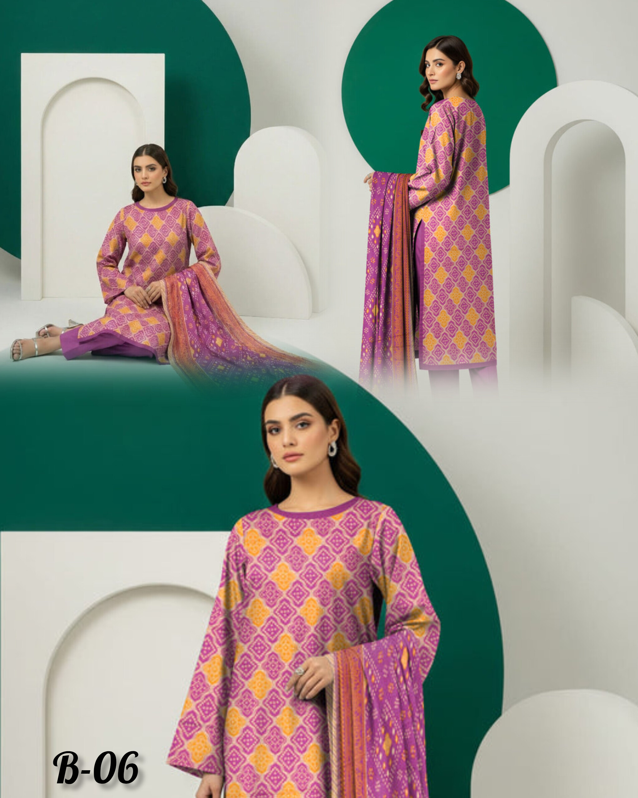 BISMA BY FIZA NOOR LAWN (vol-6) B-06