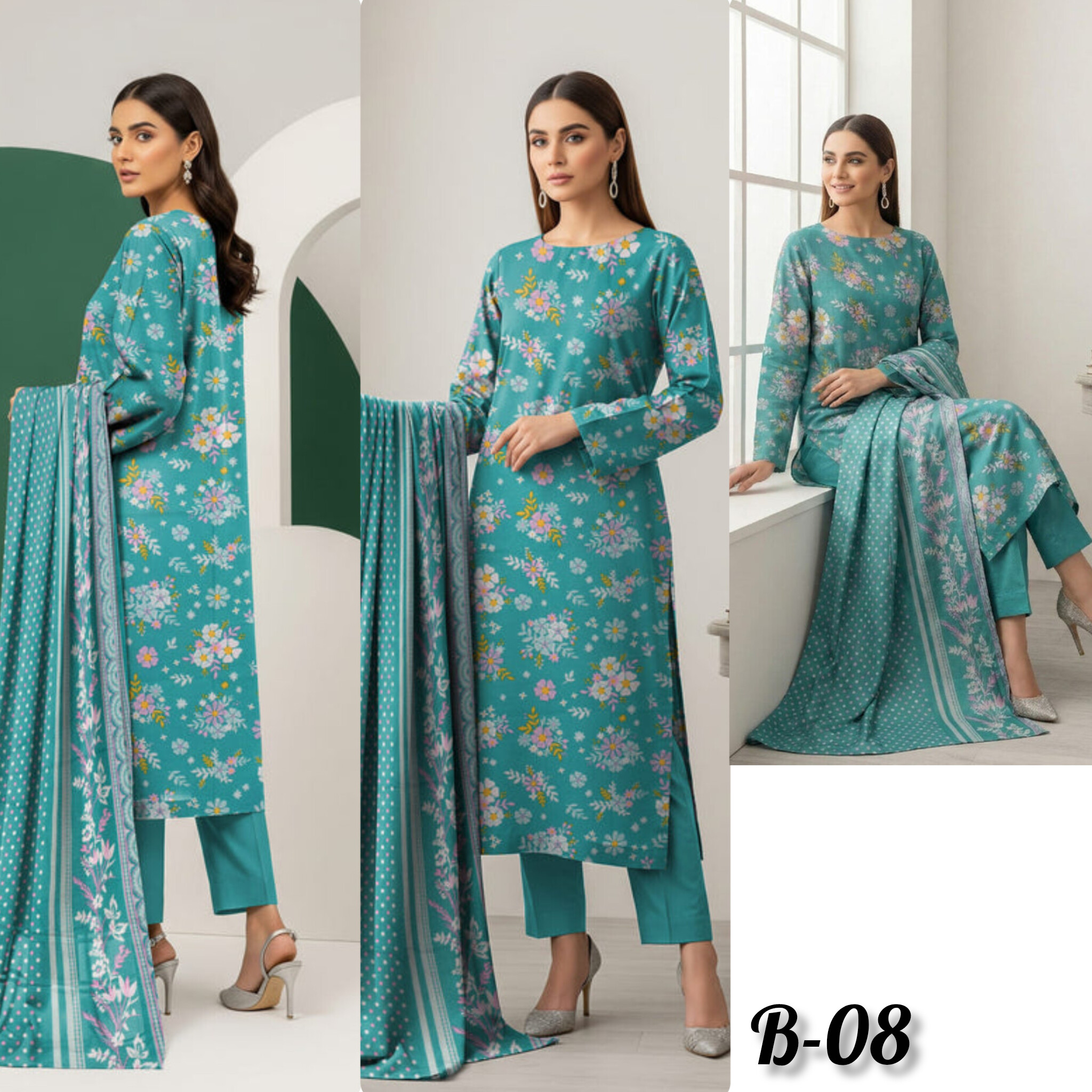 BISMA BY FIZA NOOR LAWN (vol-6) B-08