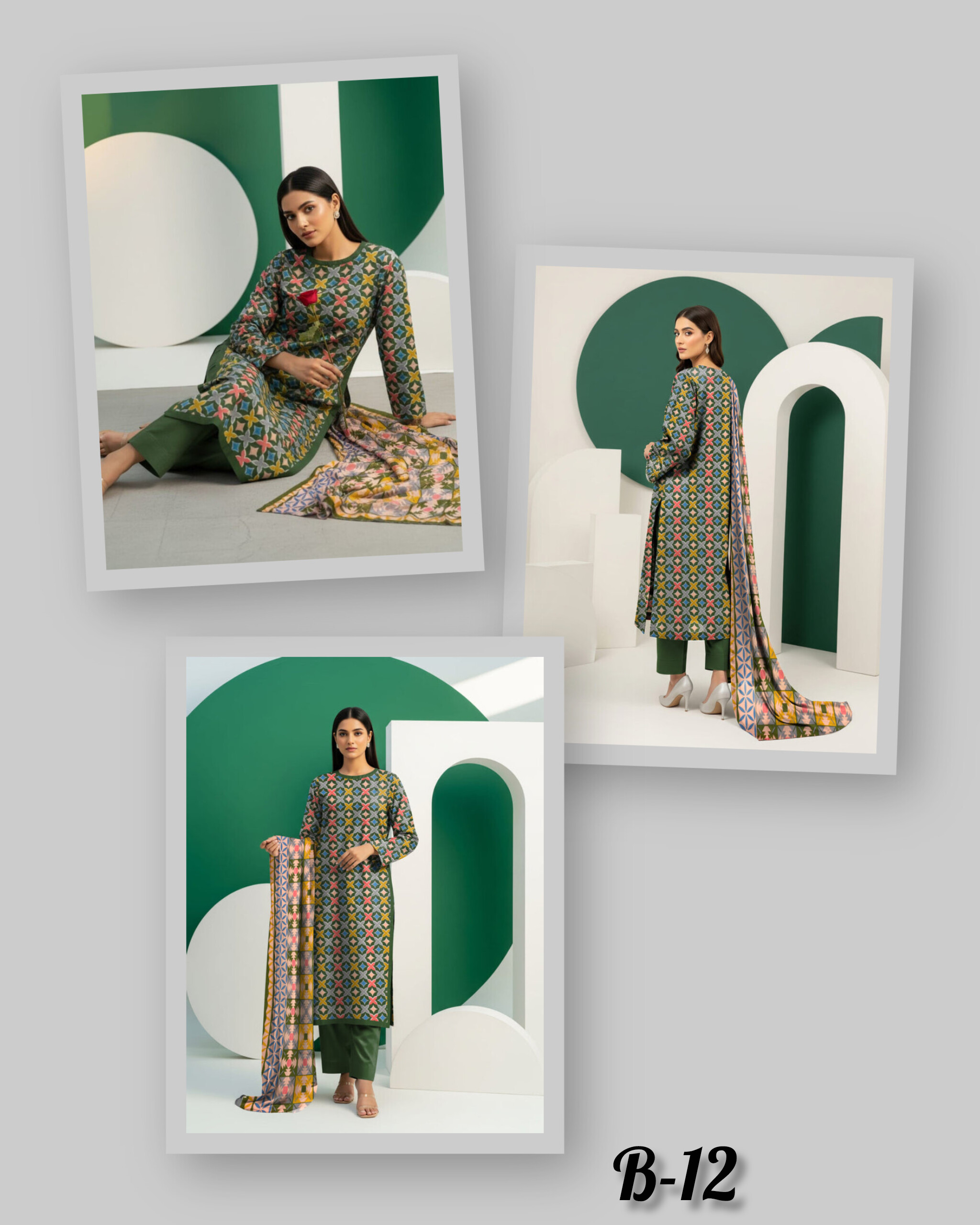 BISMA BY FIZA NOOR LAWN (vol-6) B-12