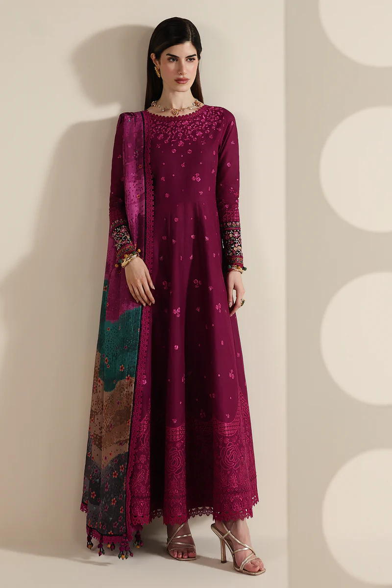 Jazmin Iris EMBROIDERED LAWN IL26-D02