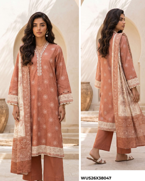 Unstiched 3 Piece Lawn Collection BY Zellbury(WUS26X38047)