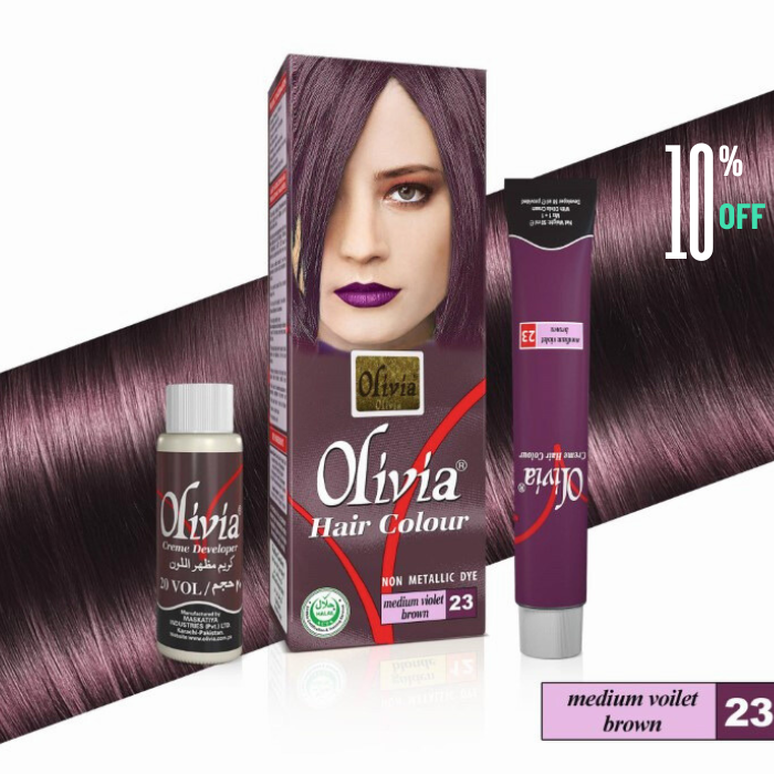 Olivia Hair Color 23 Medium Violet Brown